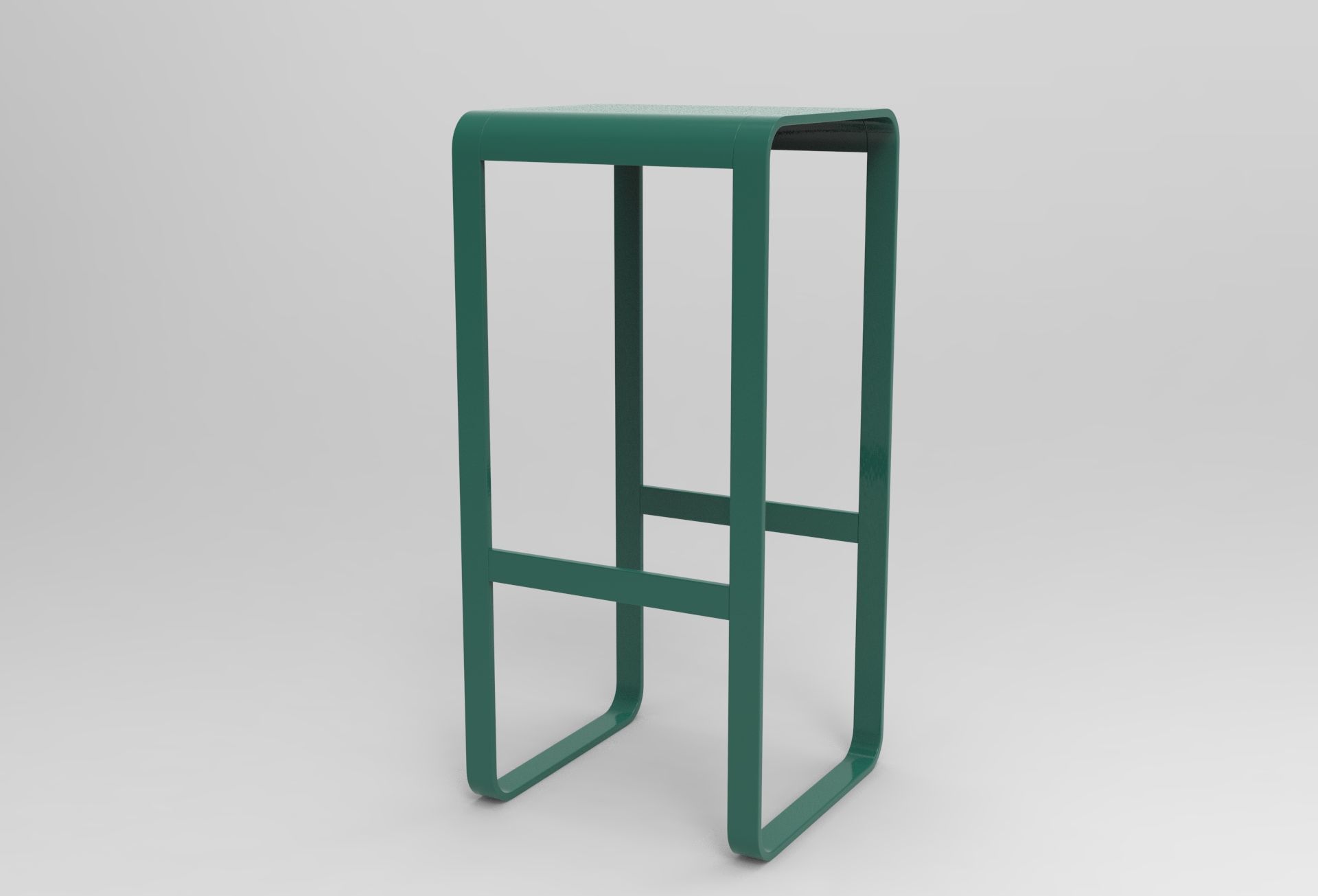 Ninju Bar Stool Low-poly 3D model_1