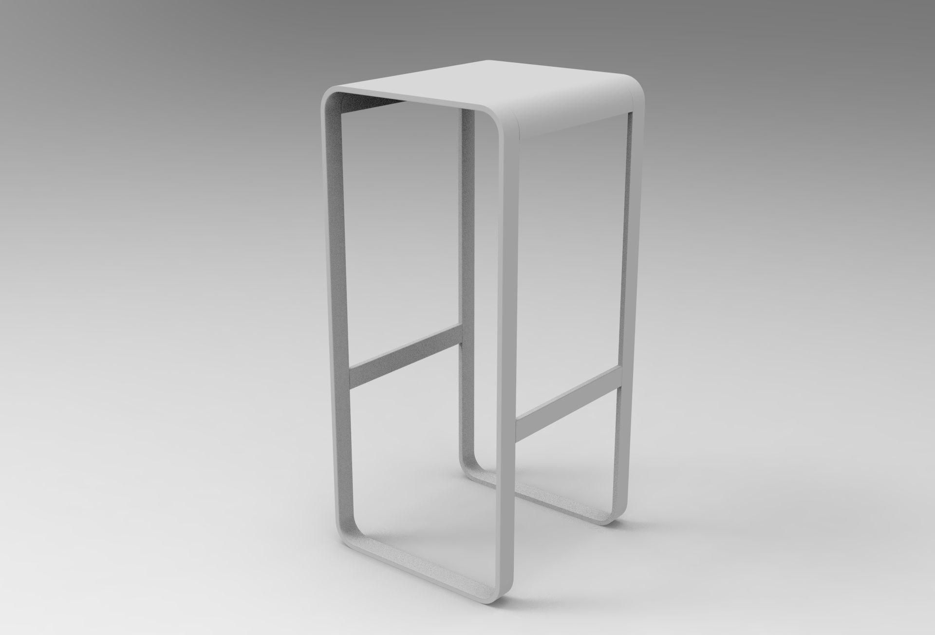 Ninju Bar Stool Low-poly 3D model_7