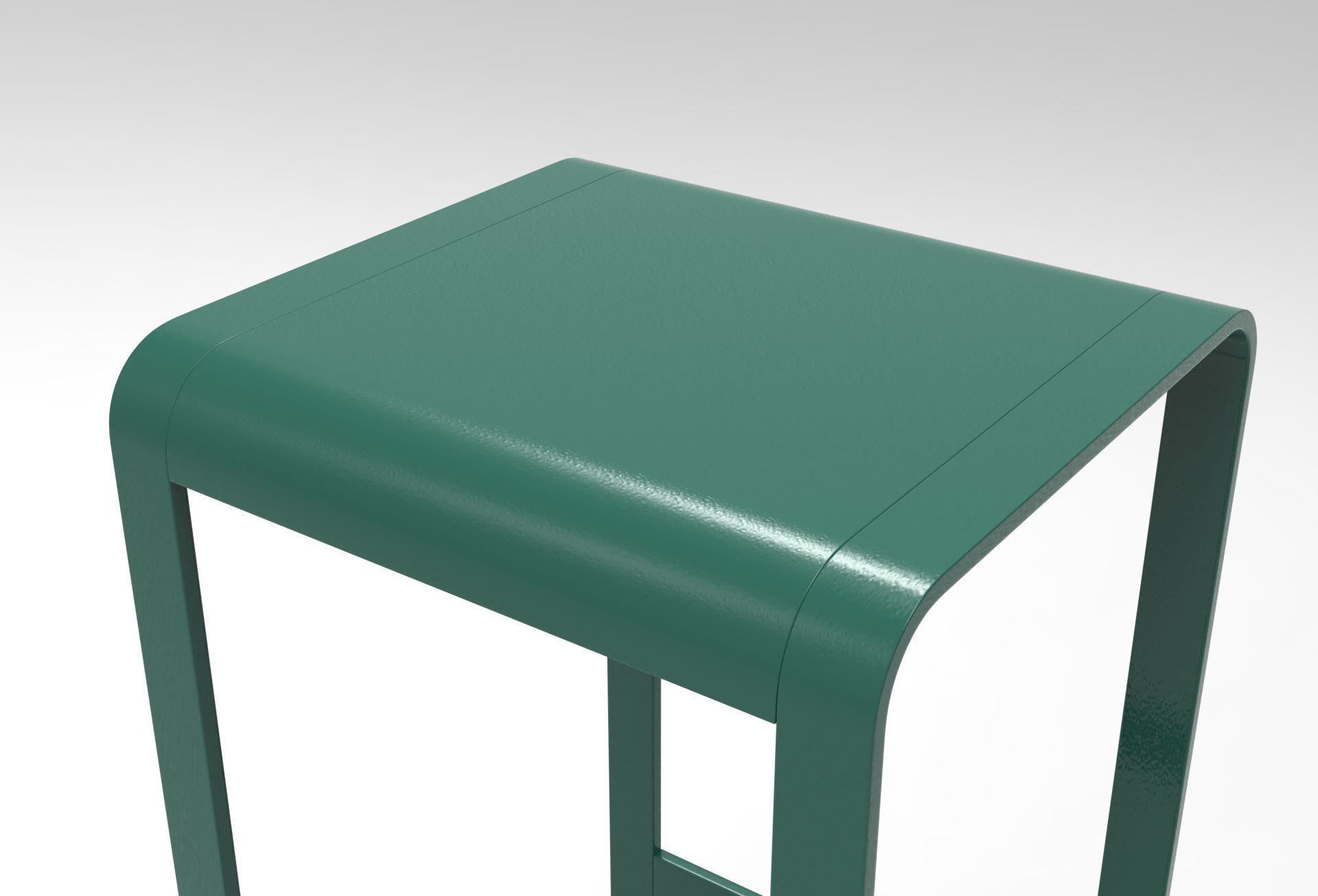 Ninju Bar Stool Low-poly 3D model_2