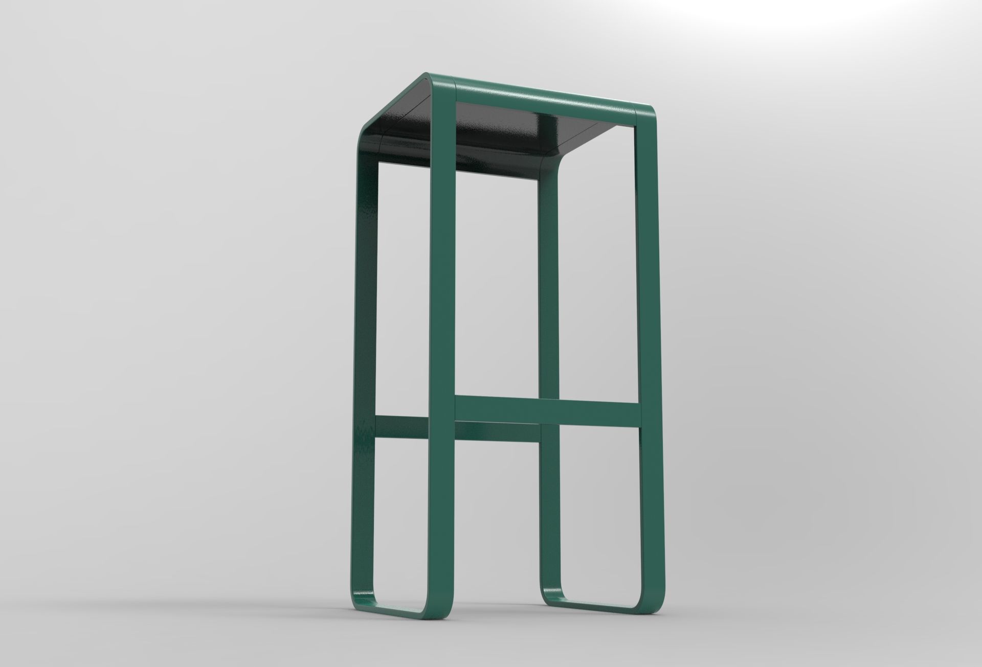 Ninju Bar Stool Low-poly 3D model_4