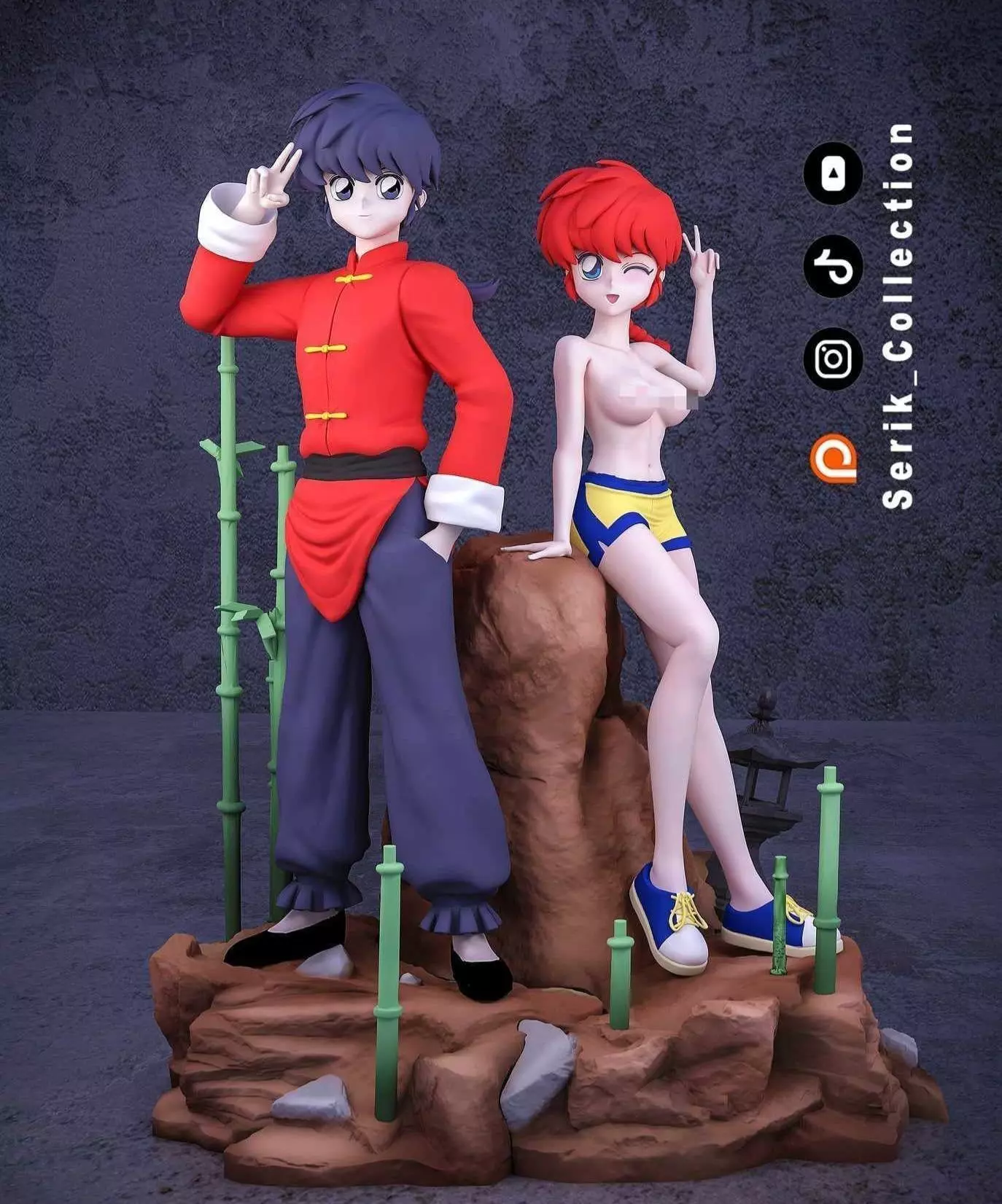 RANMA SAOTOME DIORAMA 3D print model_1