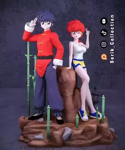 RANMA SAOTOME DIORAMA 3D print model