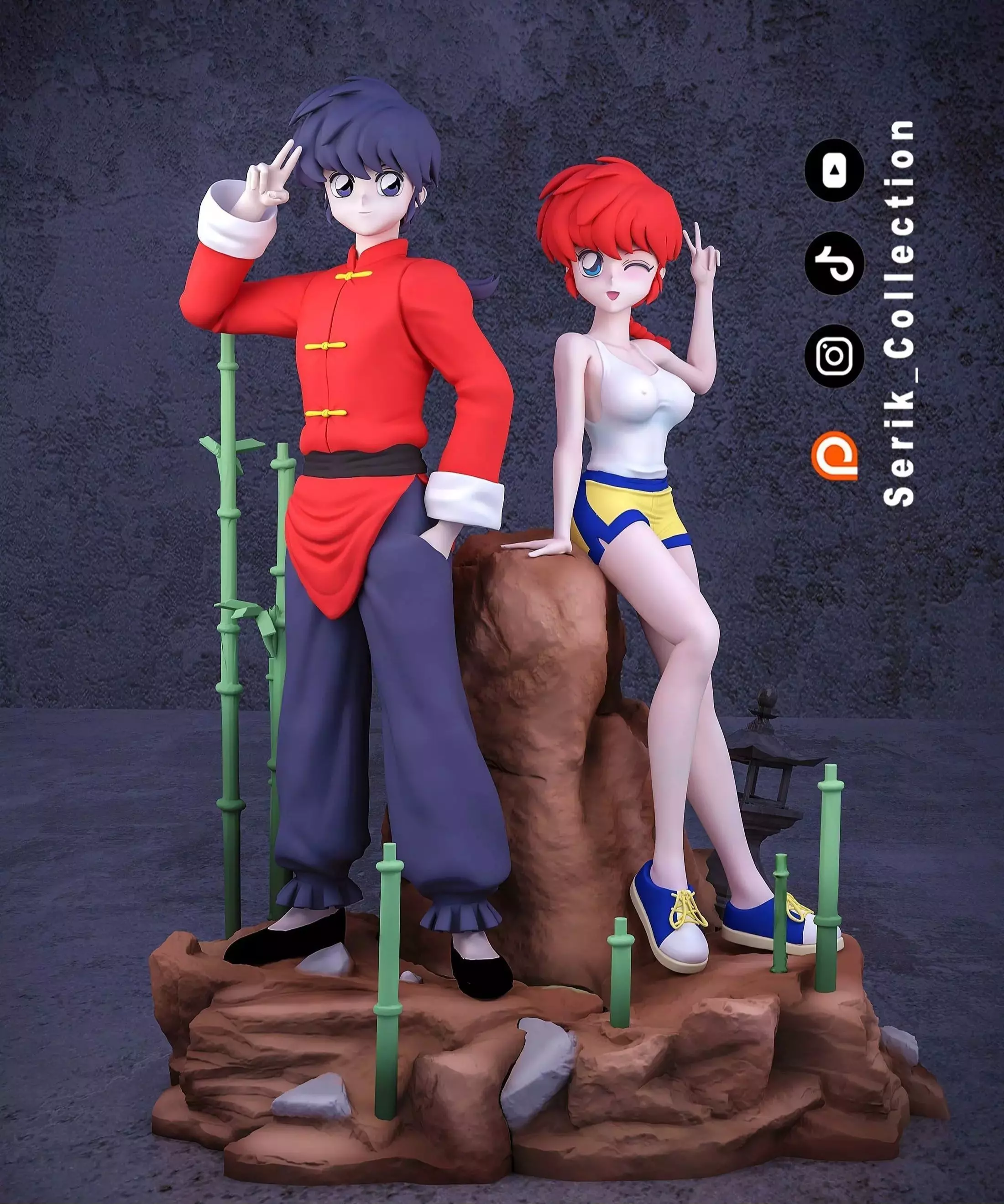 RANMA SAOTOME DIORAMA 3D print model_0