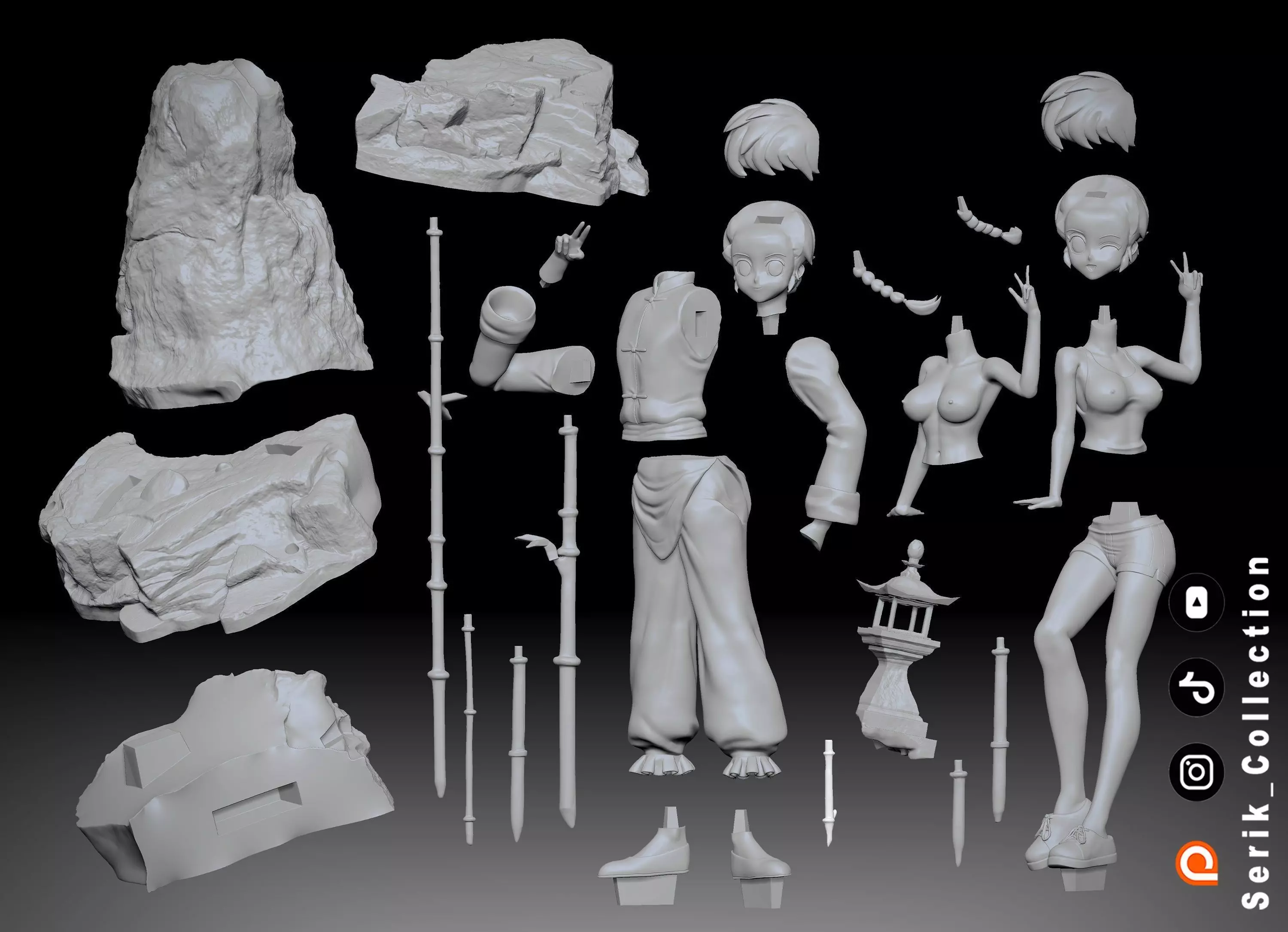RANMA SAOTOME DIORAMA 3D print model_4