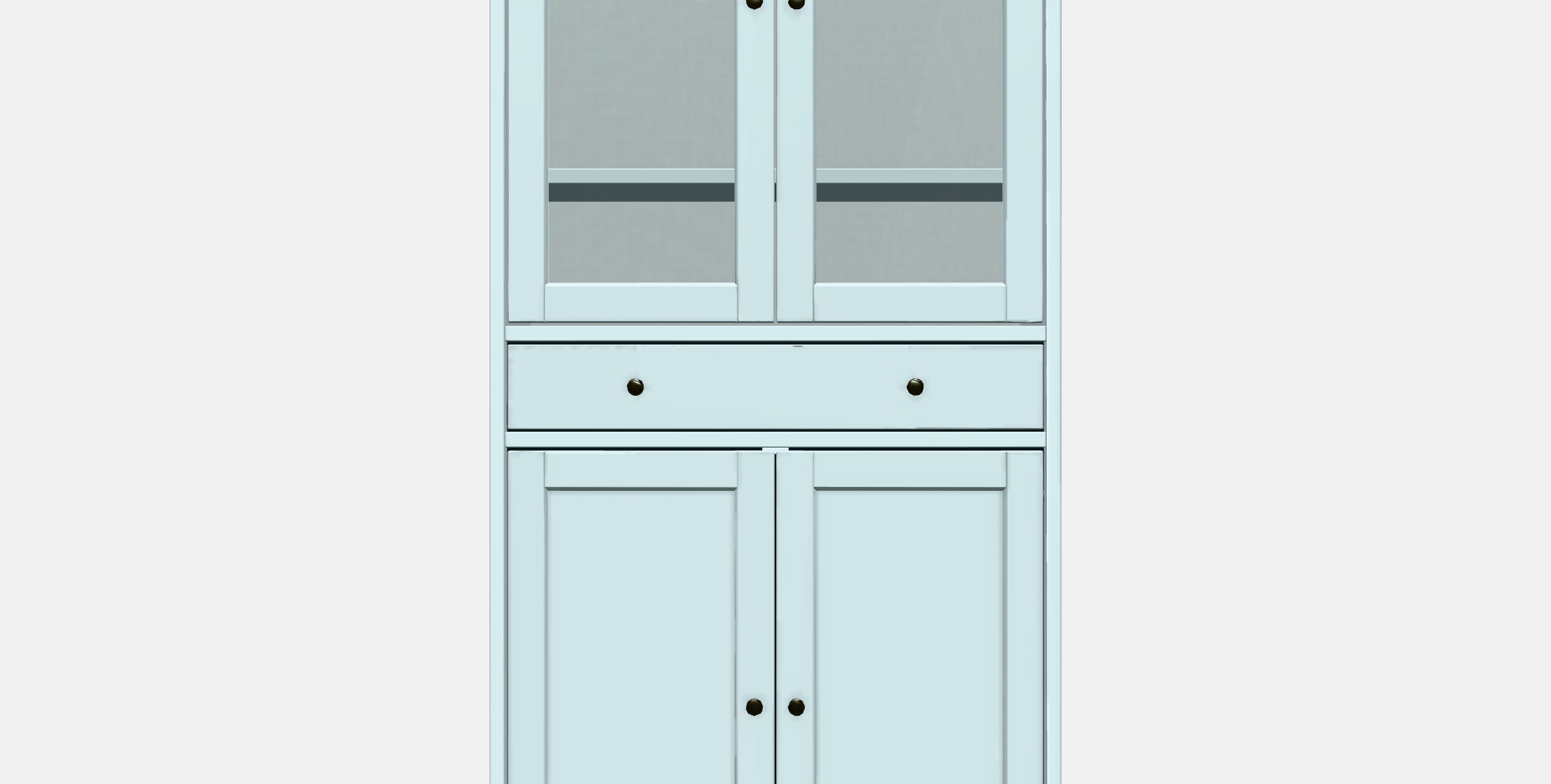 IDANAS High cabinet w gls-drs and 1 drawer Low-poly 3D model_11