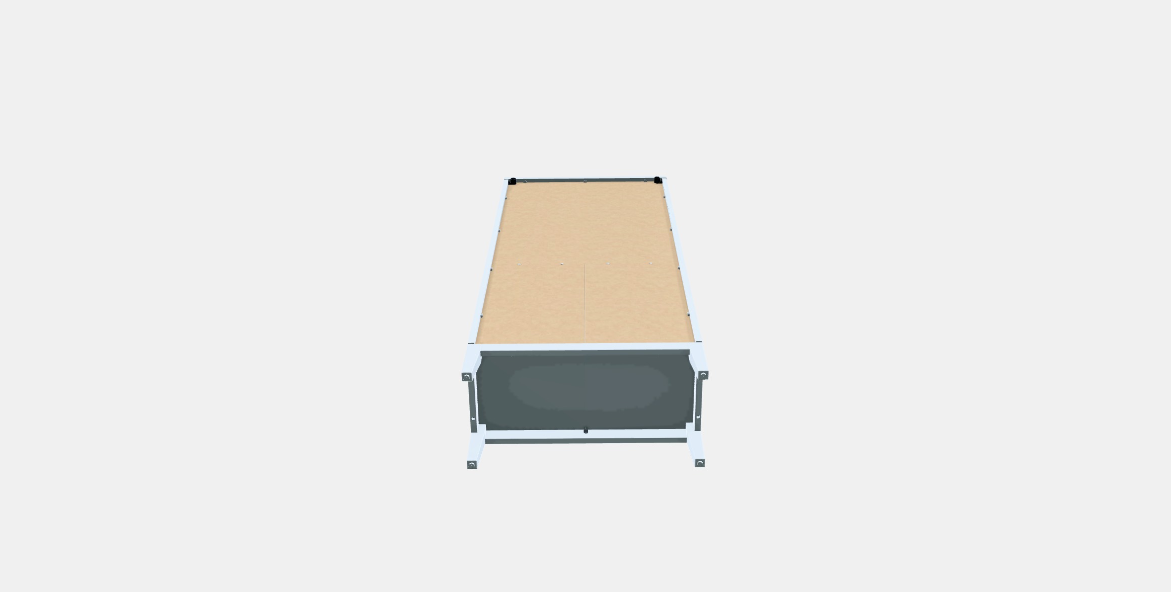 IDANAS High cabinet w gls-drs and 1 drawer Low-poly 3D model_7