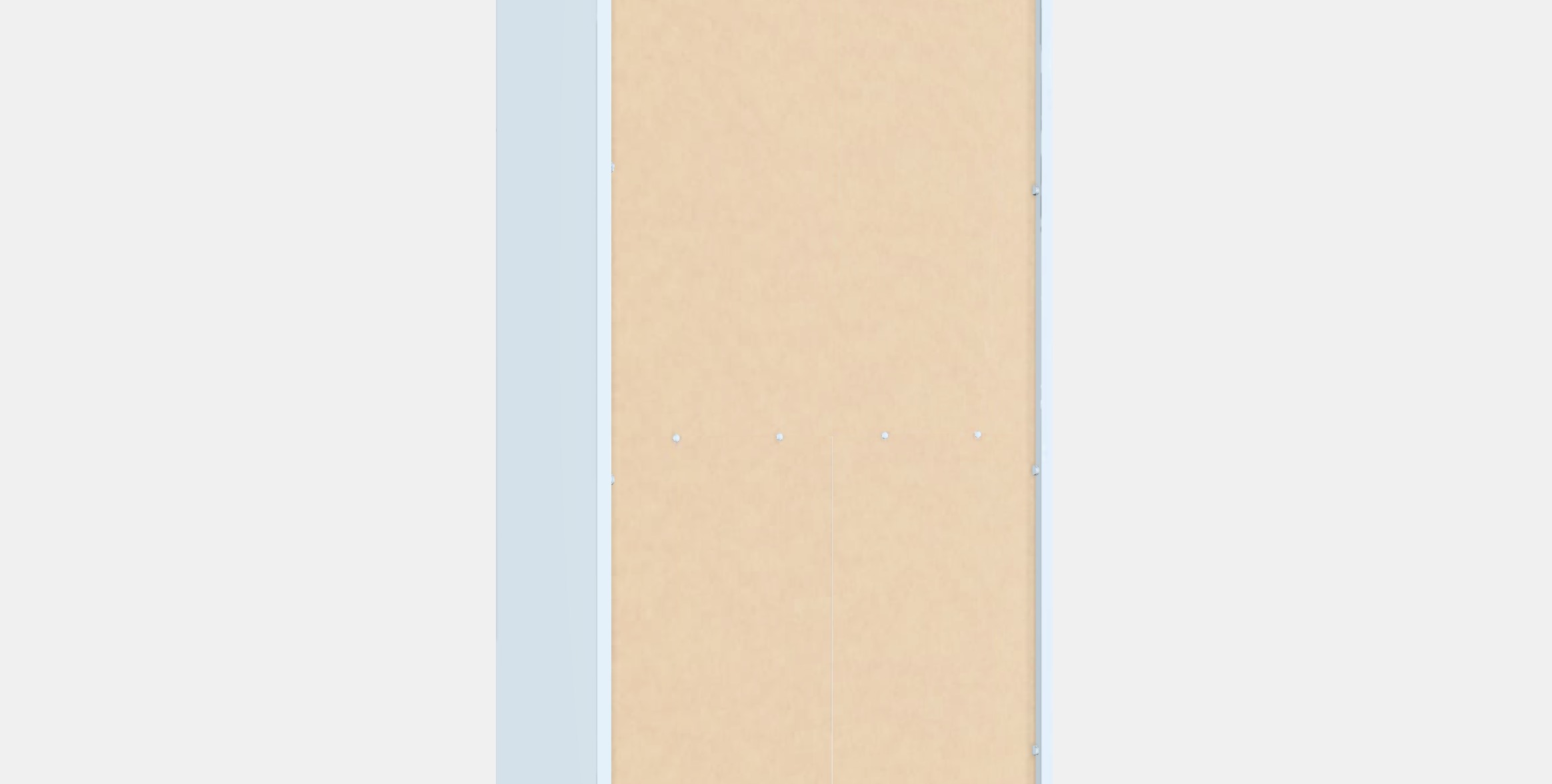 IDANAS High cabinet w gls-drs and 1 drawer Low-poly 3D model_3