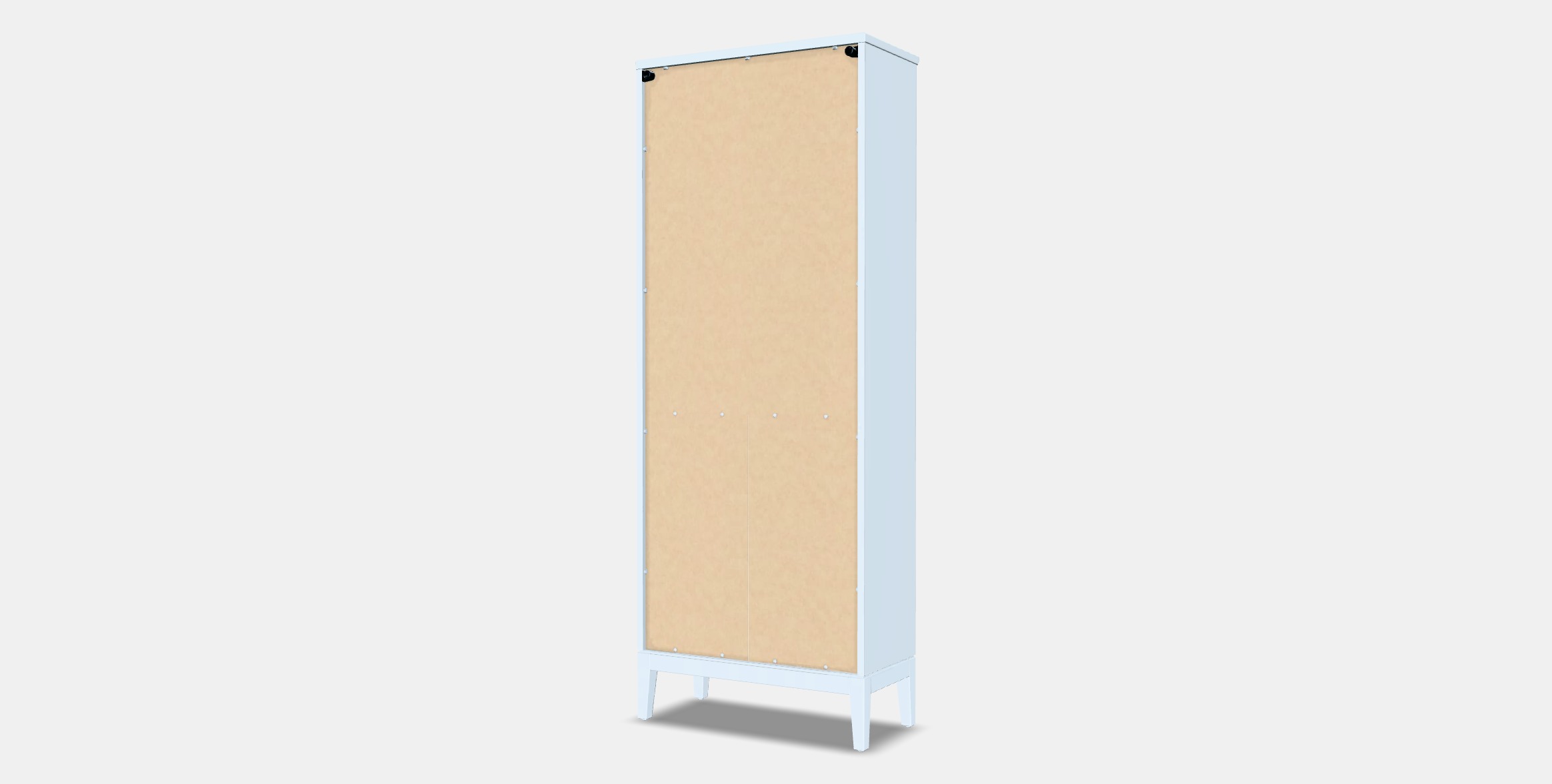 IDANAS High cabinet w gls-drs and 1 drawer Low-poly 3D model_6