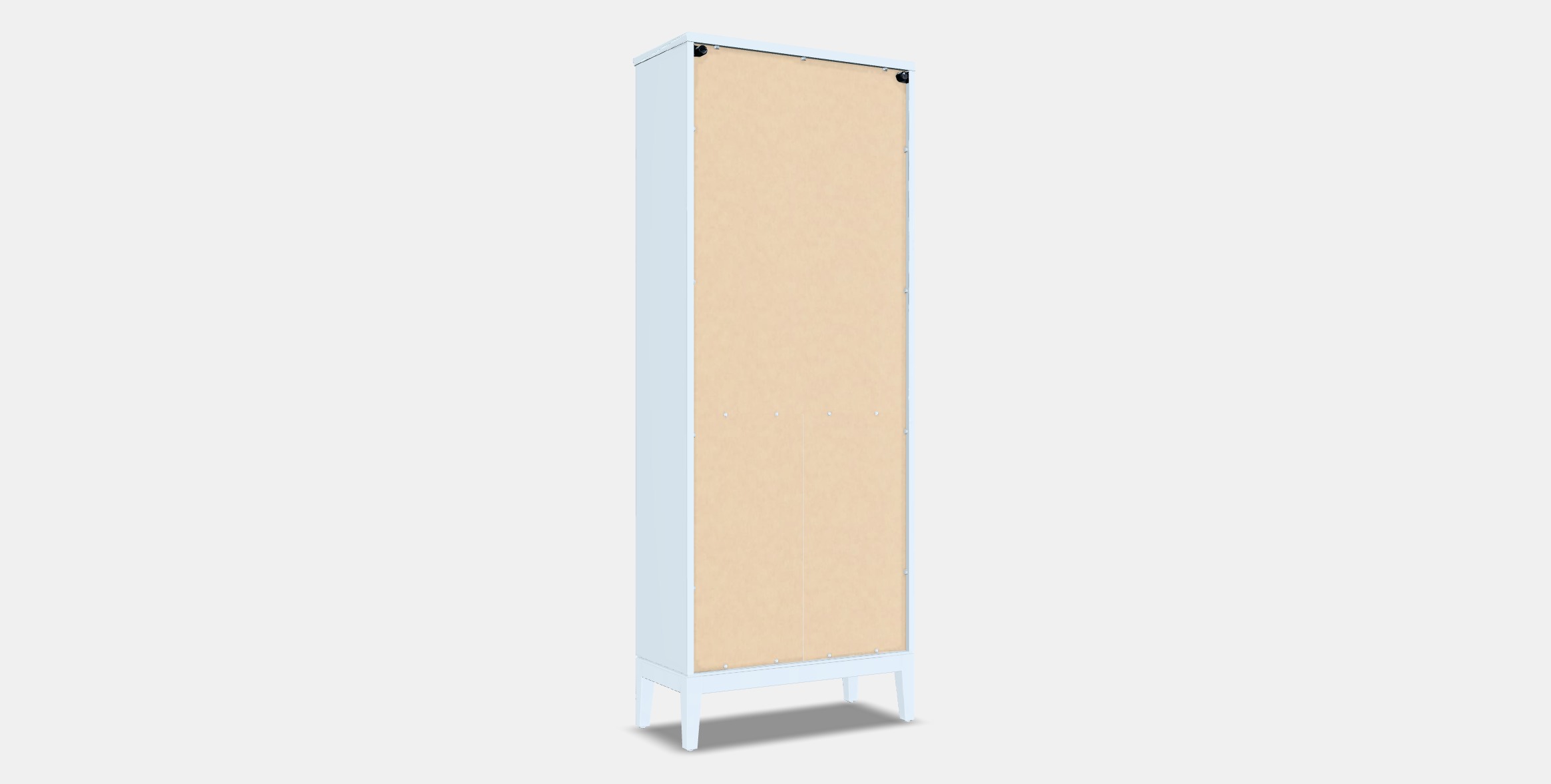 IDANAS High cabinet w gls-drs and 1 drawer Low-poly 3D model_16