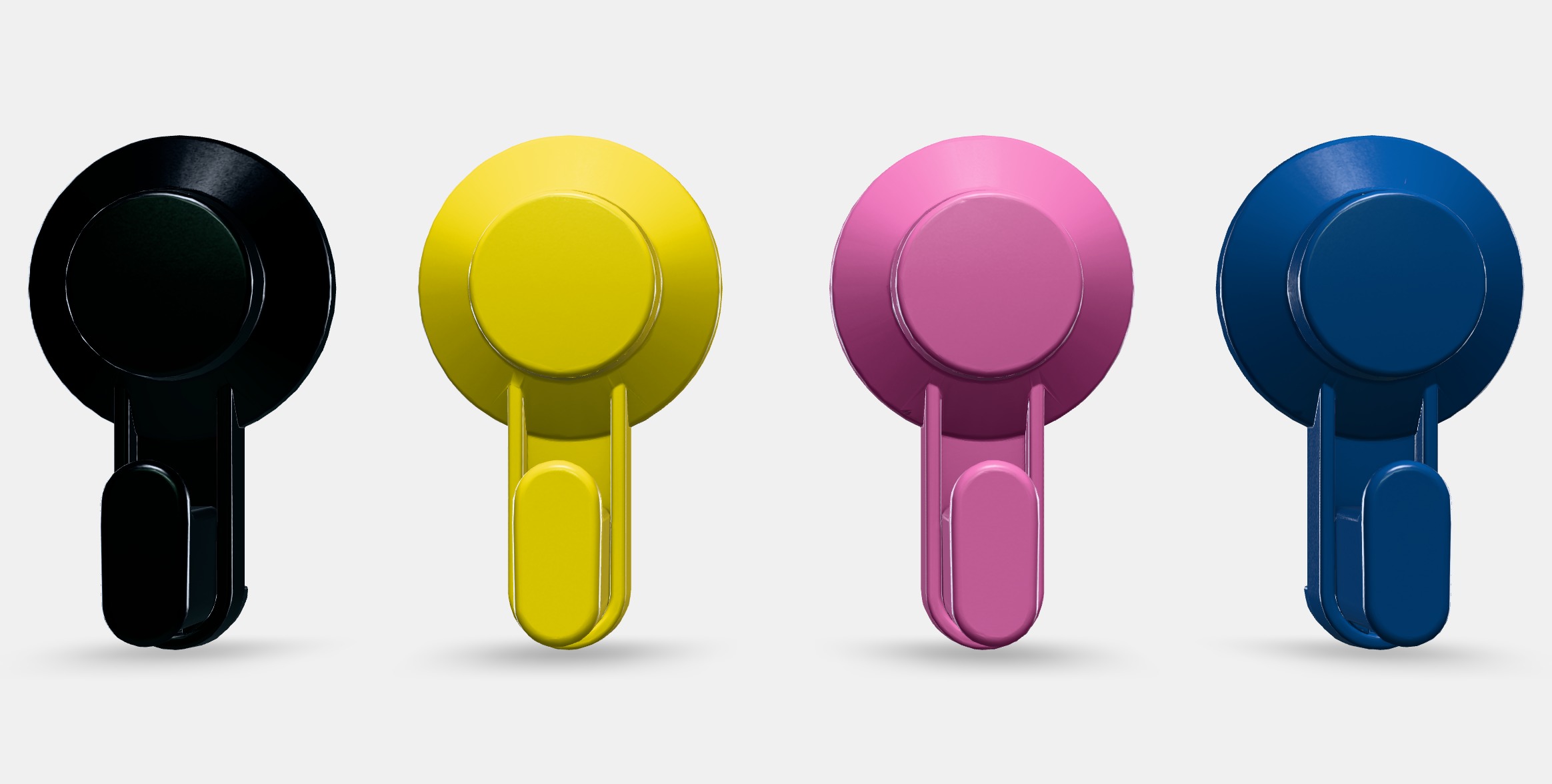 TISKEN Hook with suction cup Low-poly 3D model_11