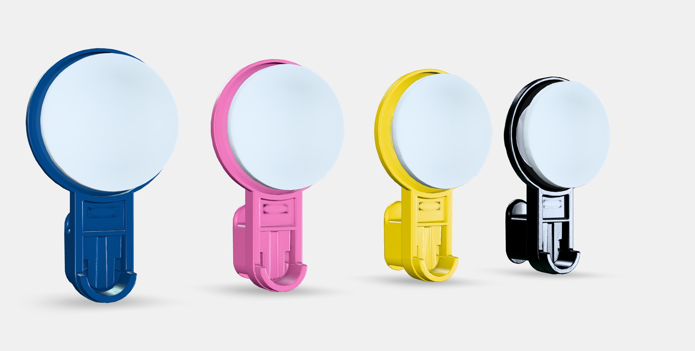 TISKEN Hook with suction cup Low-poly 3D model_2