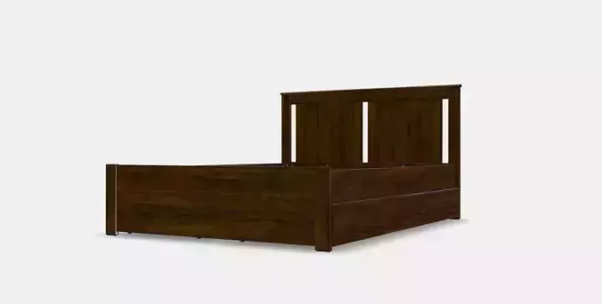 SONGESAND Bed frame with 4 storage boxes 1