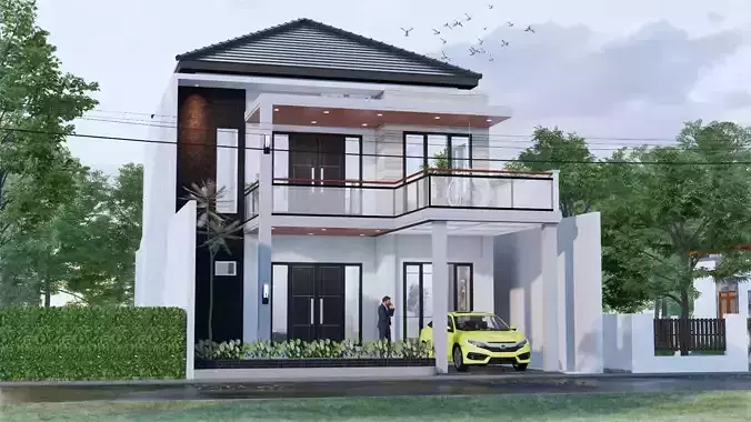 Architecture Minimalist Modern 2 Floor House full Interior 