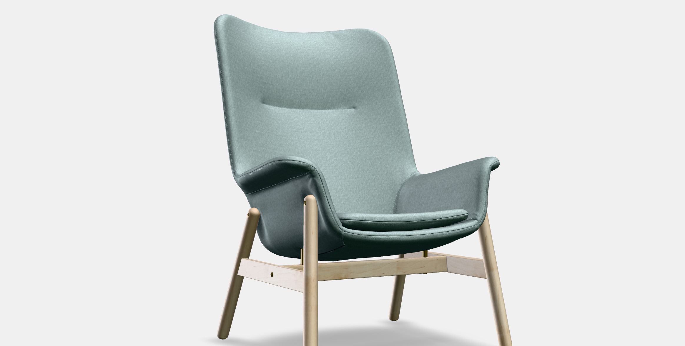 VEDBO High-back armchair 3 Low-poly 3D model_11