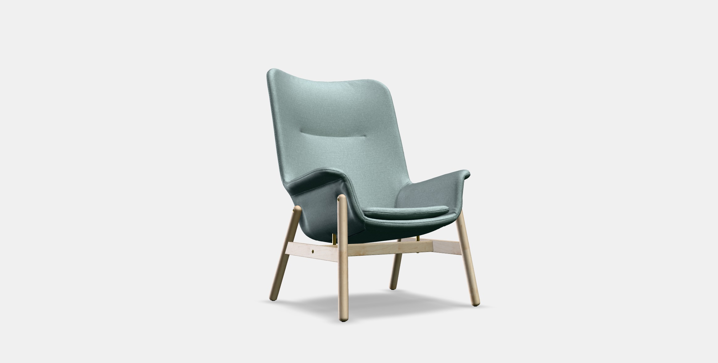 VEDBO High-back armchair 3 Low-poly 3D model_3