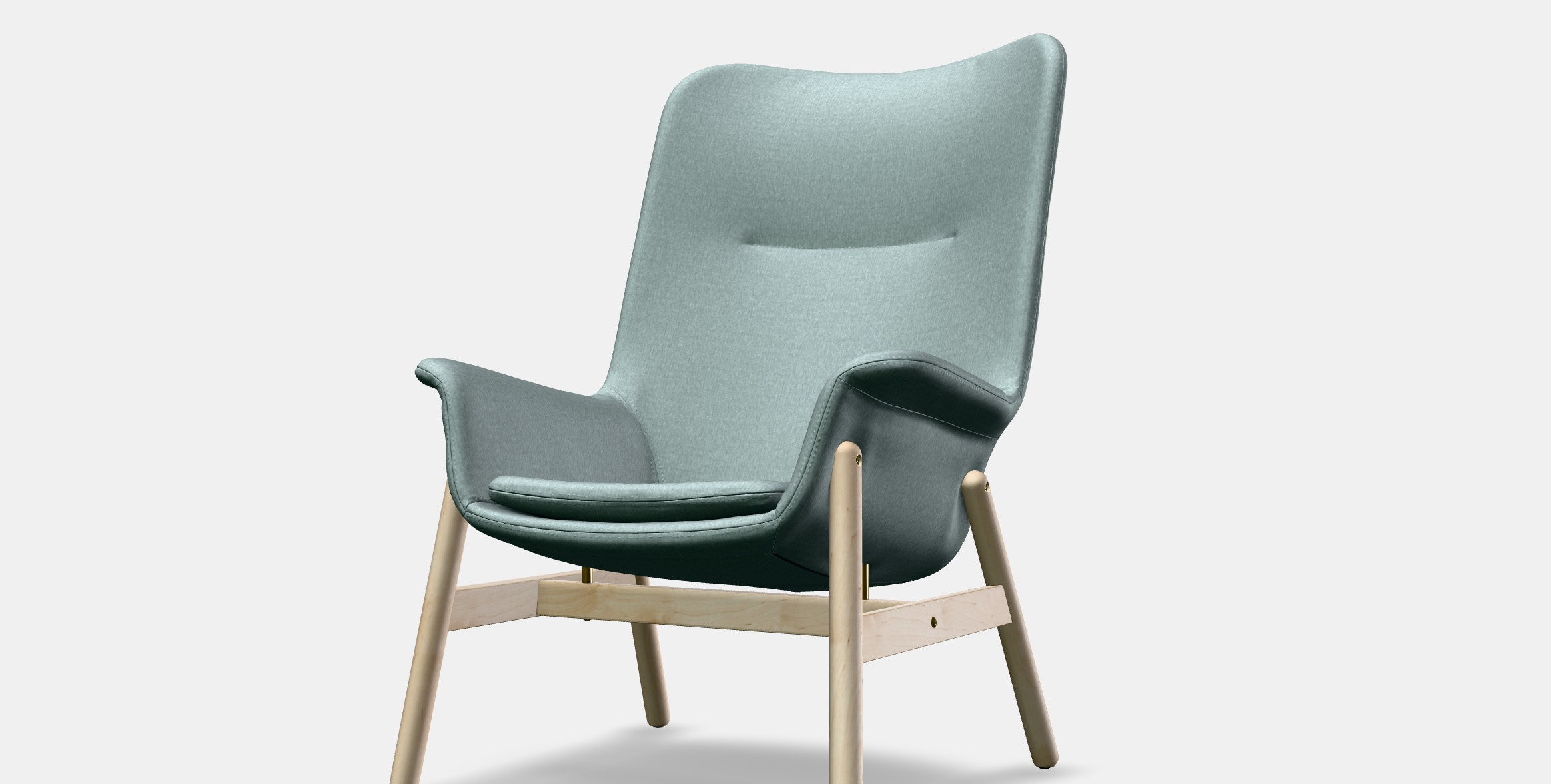 VEDBO High-back armchair 3 Low-poly 3D model_13