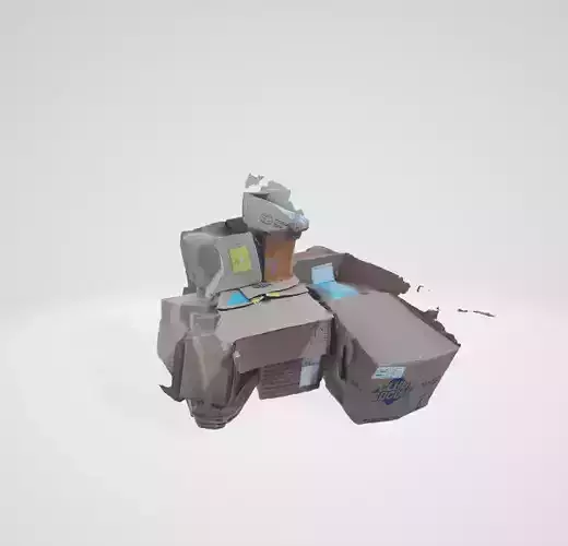 Versatile Empty Cardboard Box 3D Asset Low-poly 3D model