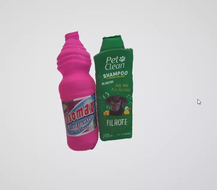 Realistic 3D Pack of Cleaning Product Containers 3D model_0