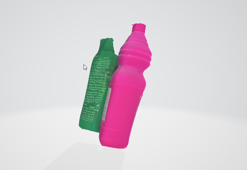 Realistic 3D Pack of Cleaning Product Containers 3D model_2