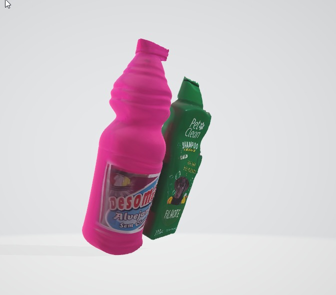 Realistic 3D Pack of Cleaning Product Containers 3D model_1
