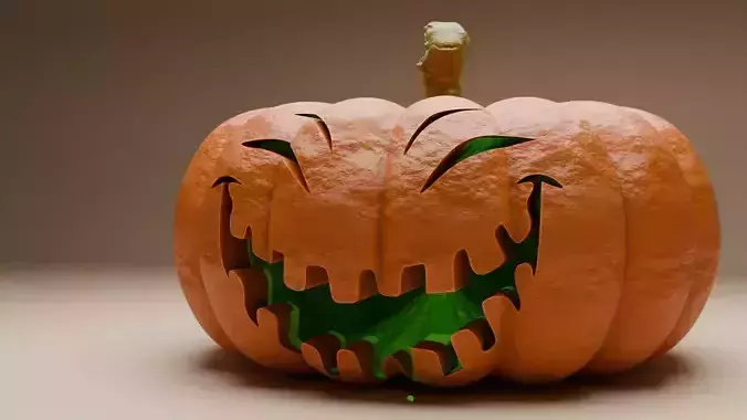 Laughing 3D pumpkin