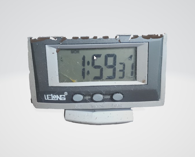 Realistic Old Broken Clock 3D Asset Low-poly 3D model_1