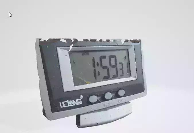 Realistic Old Broken Clock 3D Asset Low-poly 3D model