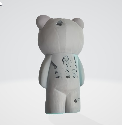 Blue Plastic Bear 3D model_2