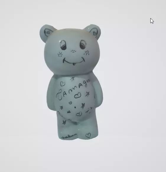 Blue Plastic Bear 3D model_0
