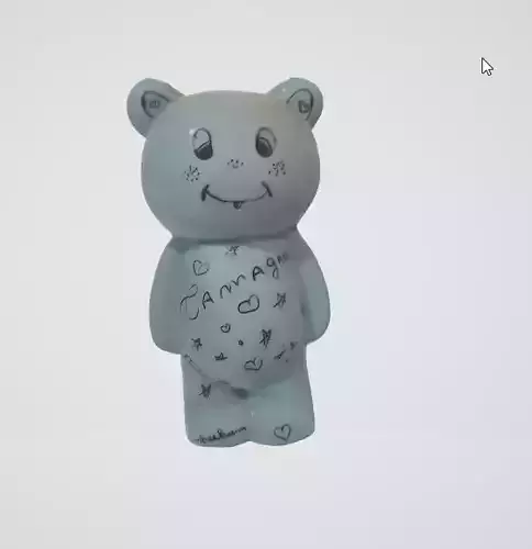 Blue Plastic Bear 3D model