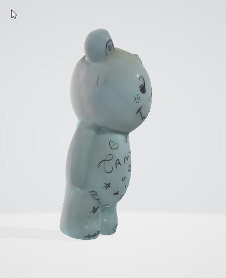 Blue Plastic Bear 3D model_1