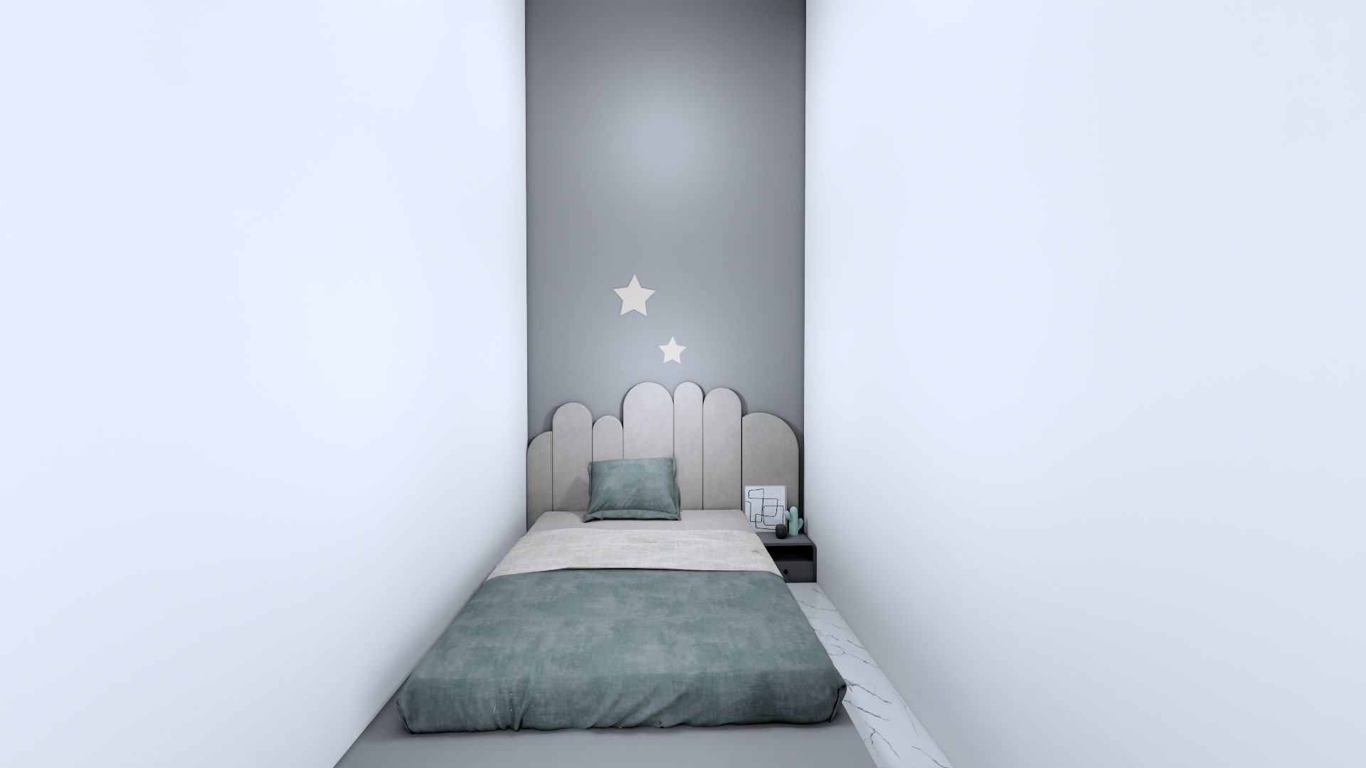 Architecture One Floor Modern House Full Interior Furniture 3D model_23