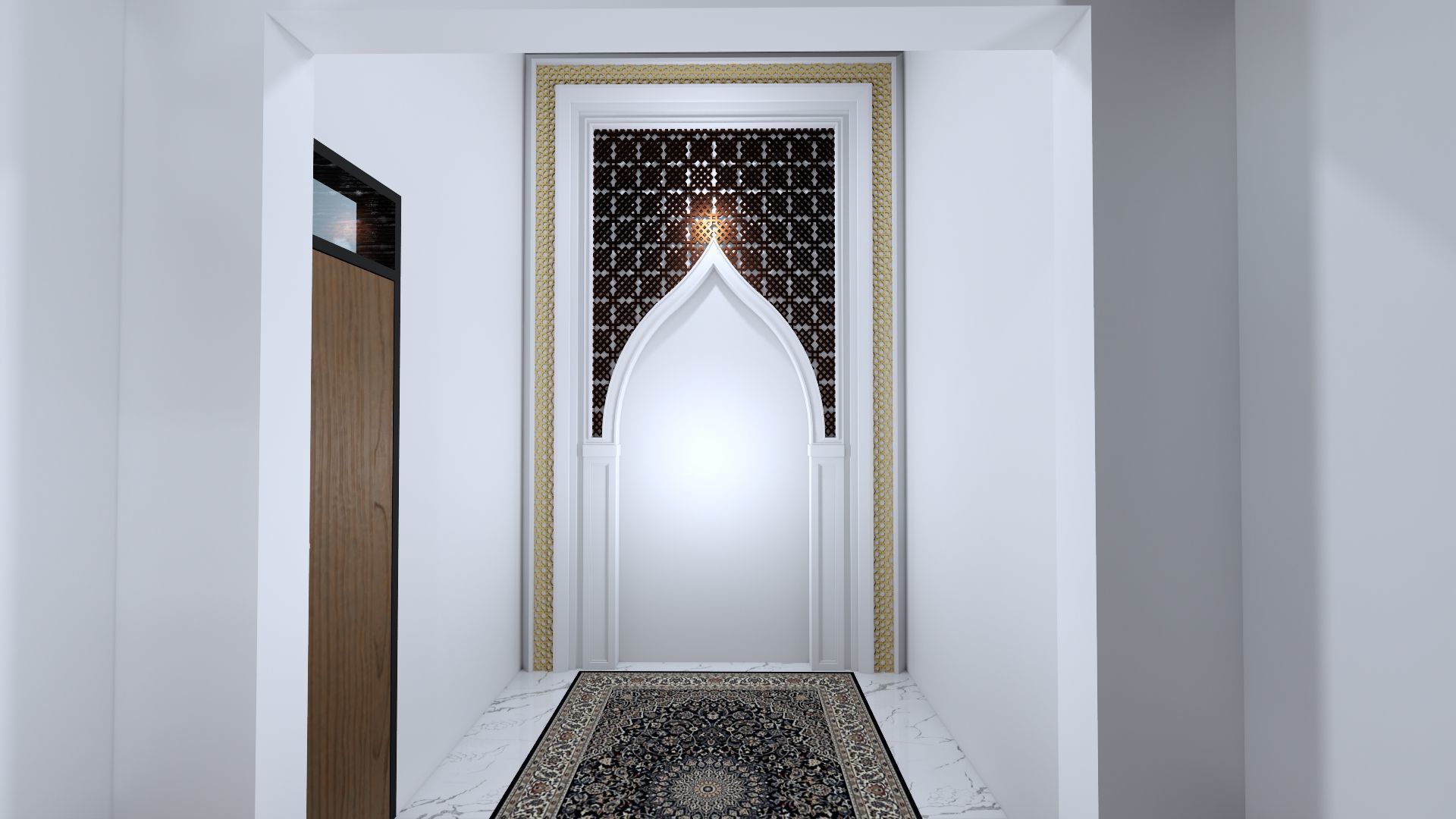 Architecture One Floor Modern House Full Interior Furniture 3D model_14