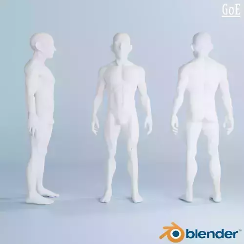 Male Stylized Basemesh with Topology and UV V2