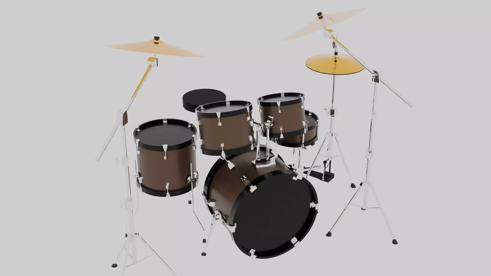 Drum set 3D model_0