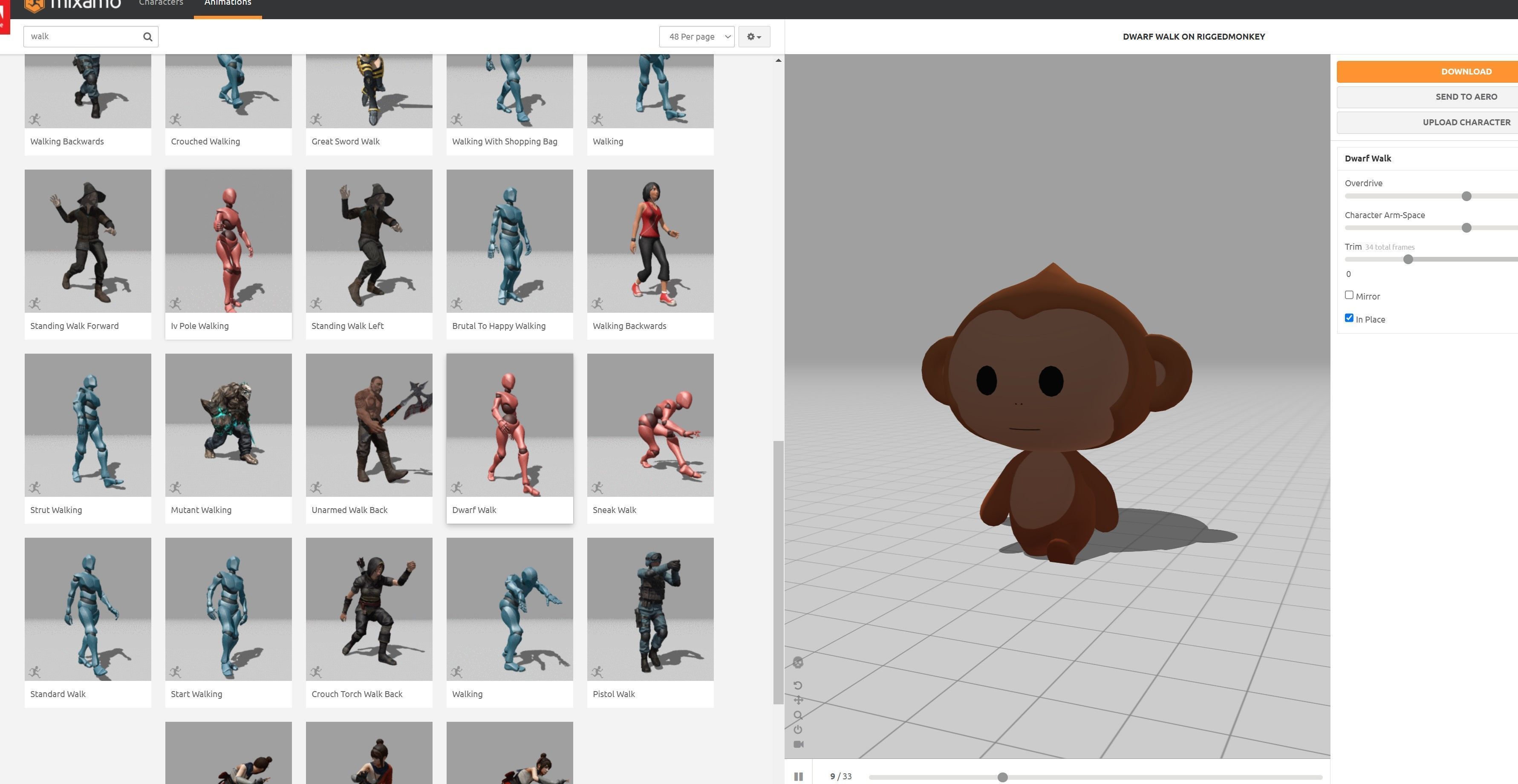 Character331 Rigged Monkey 3D model_26