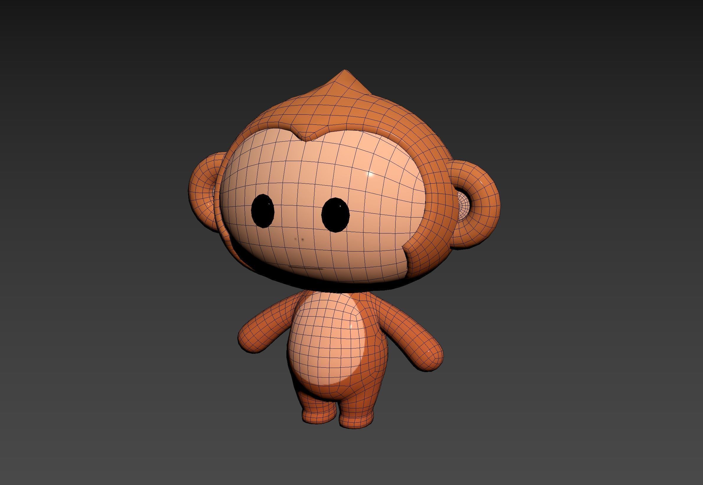 Character331 Rigged Monkey 3D model_16