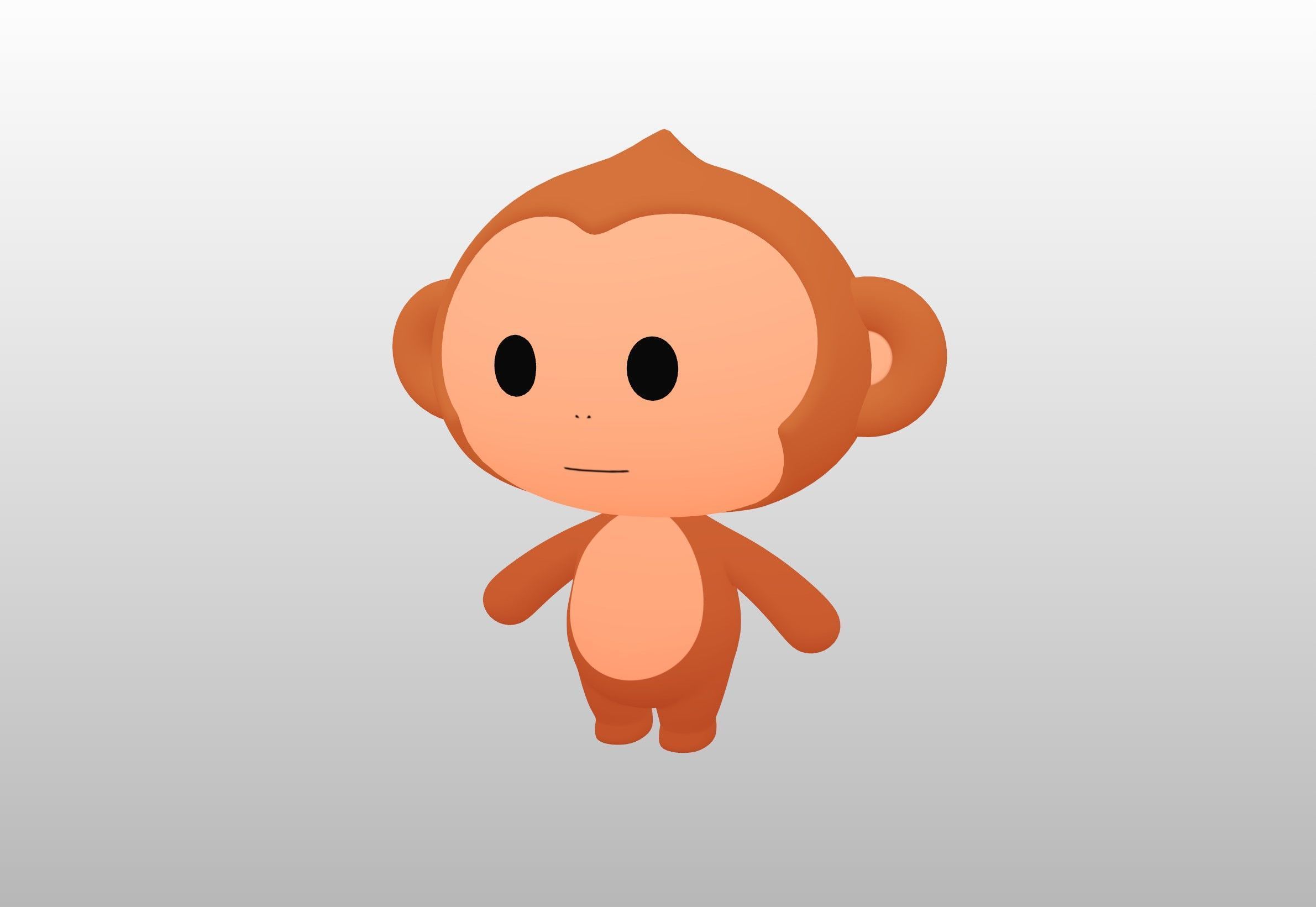 Character331 Rigged Monkey 3D model_11