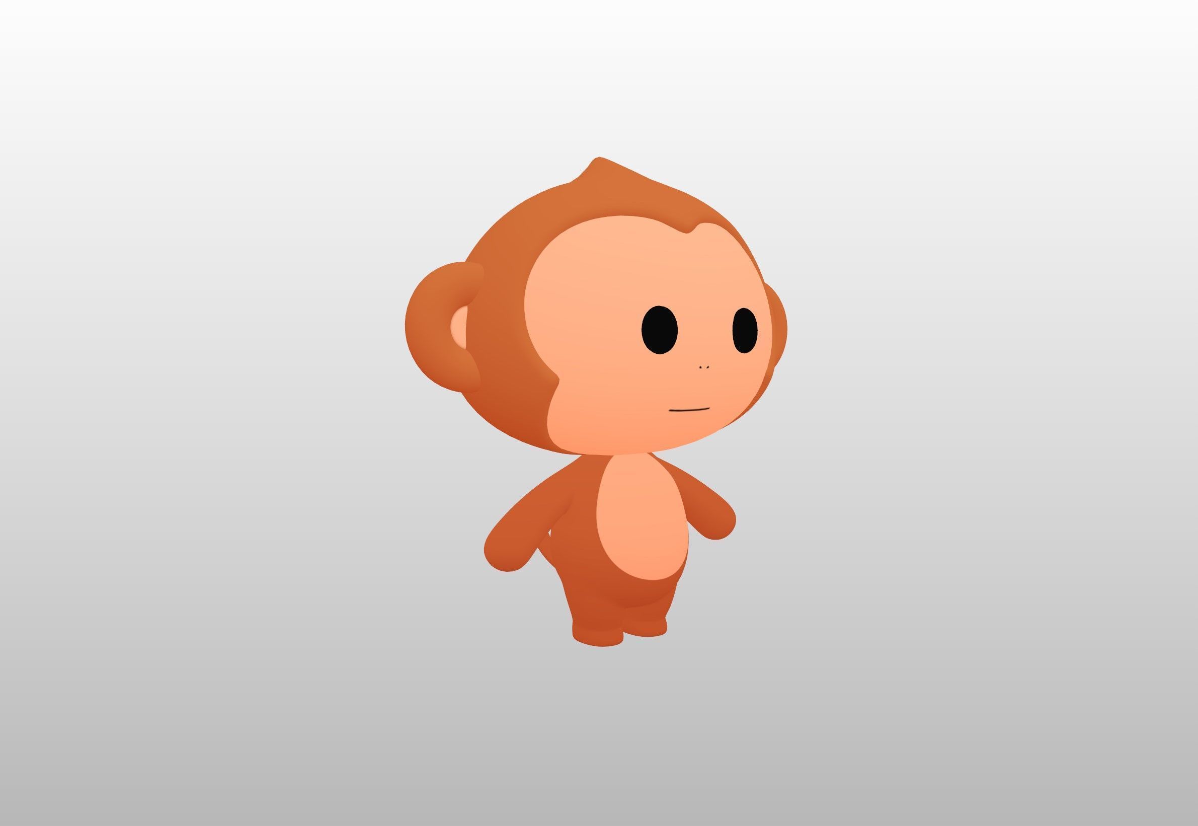 Character331 Rigged Monkey 3D model_12