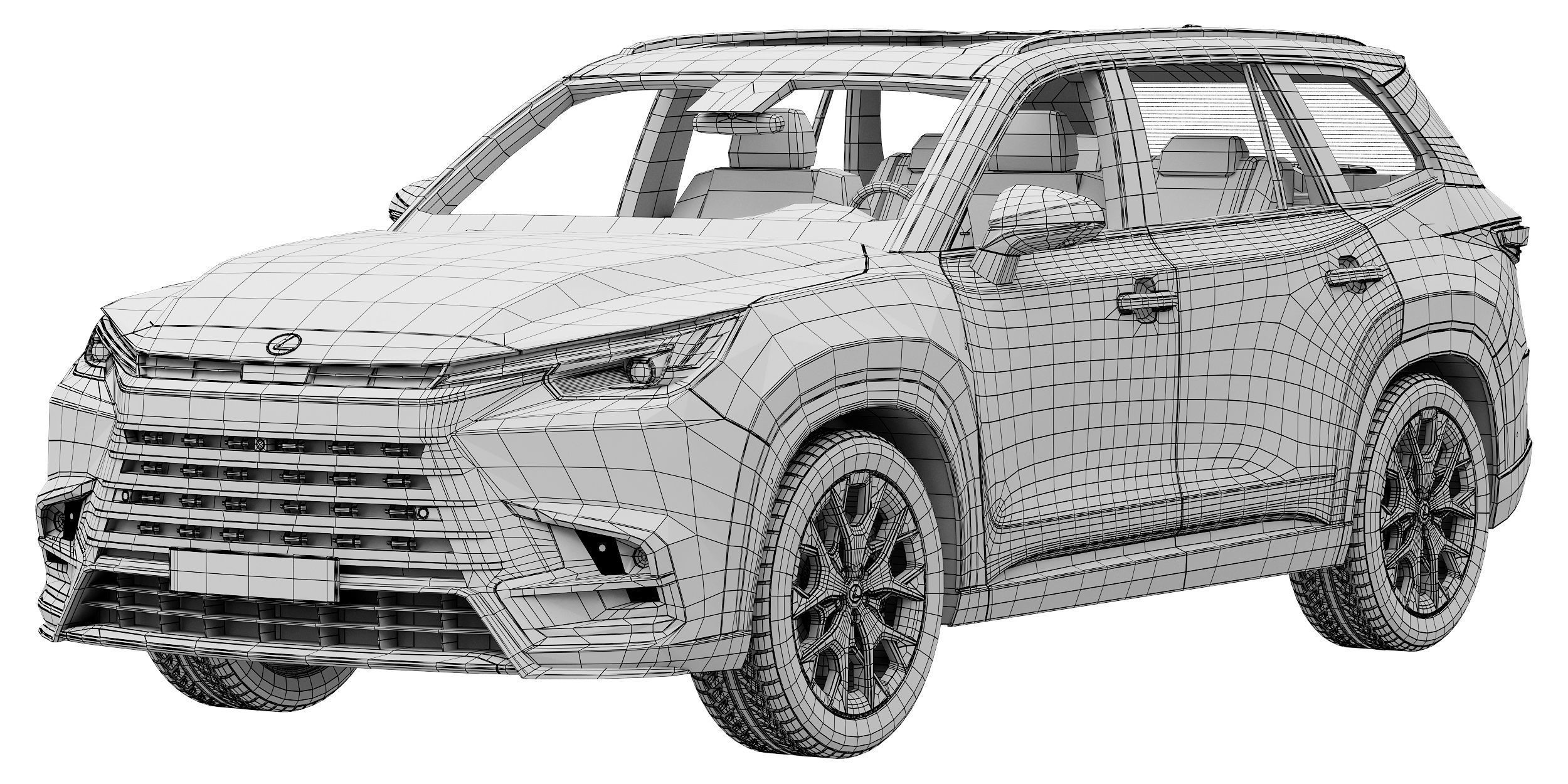 Lexus TX 500h 2024 3D model_13