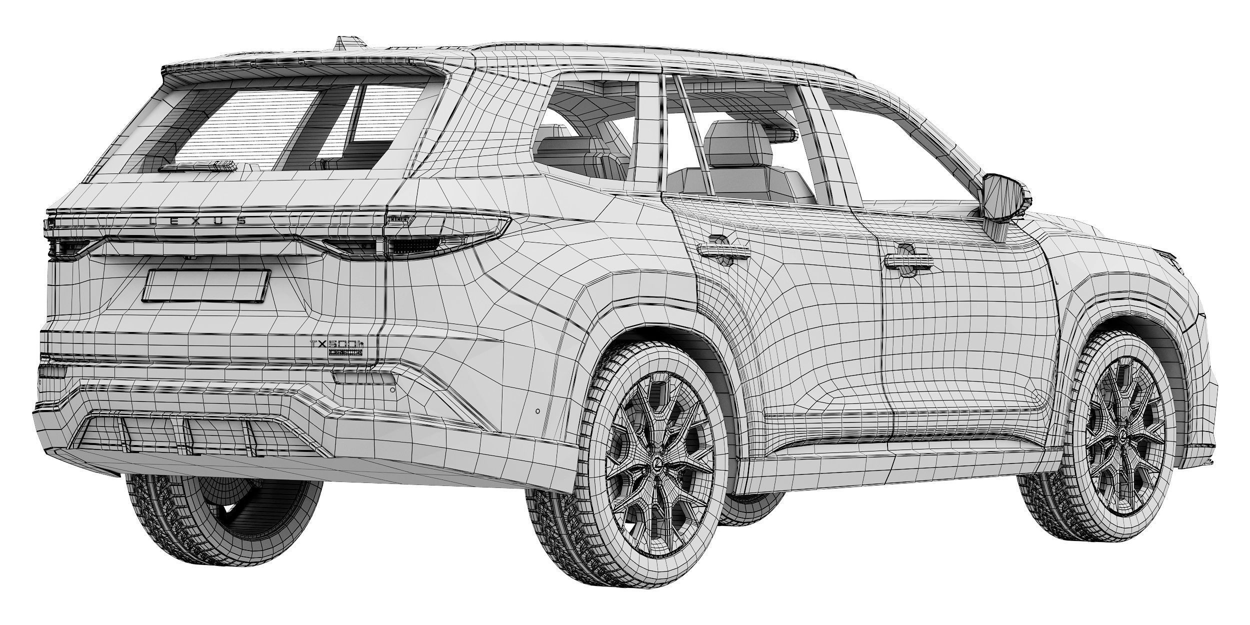 Lexus TX 500h 2024 3D model_16