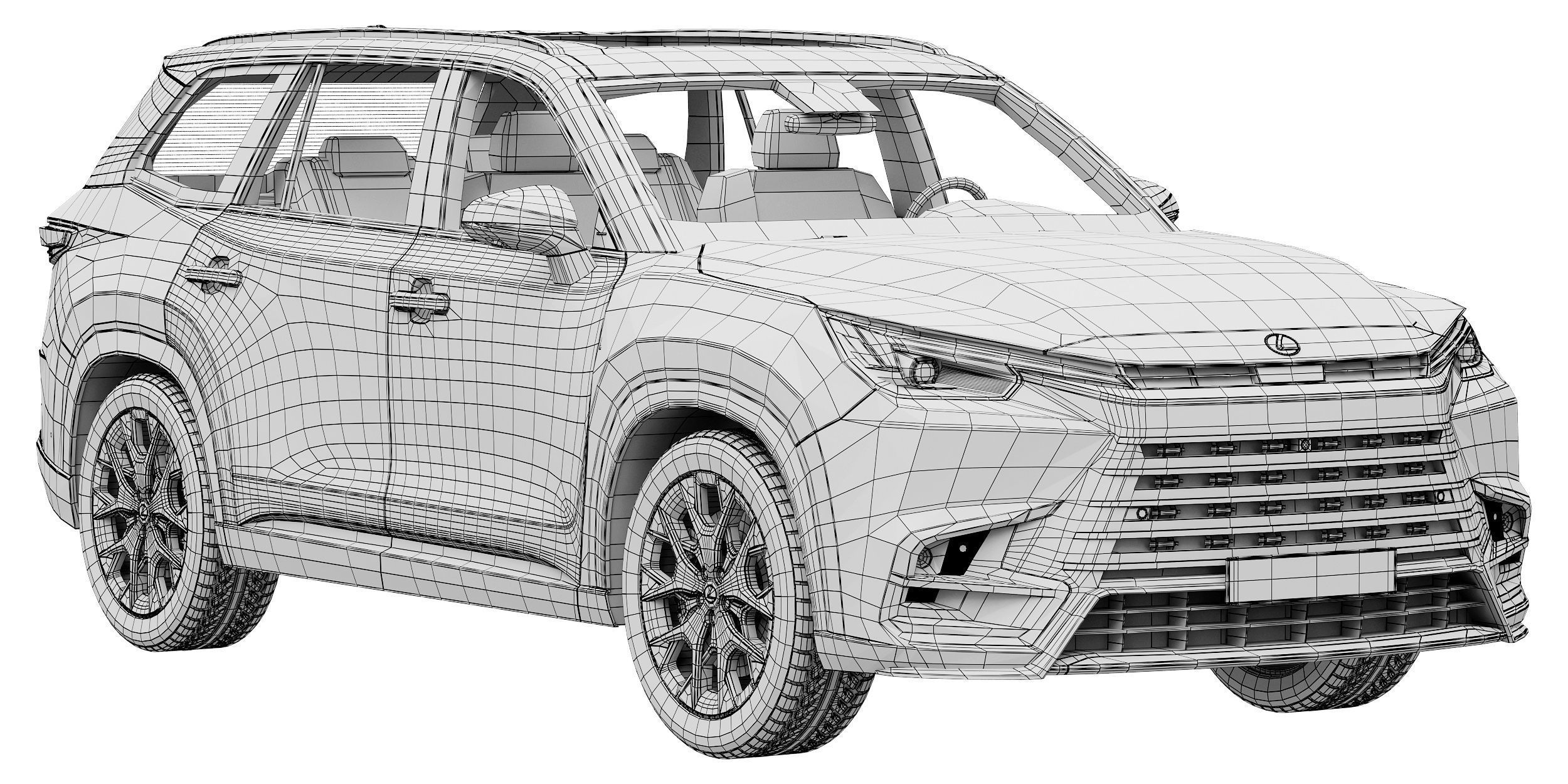 Lexus TX 500h 2024 3D model_14