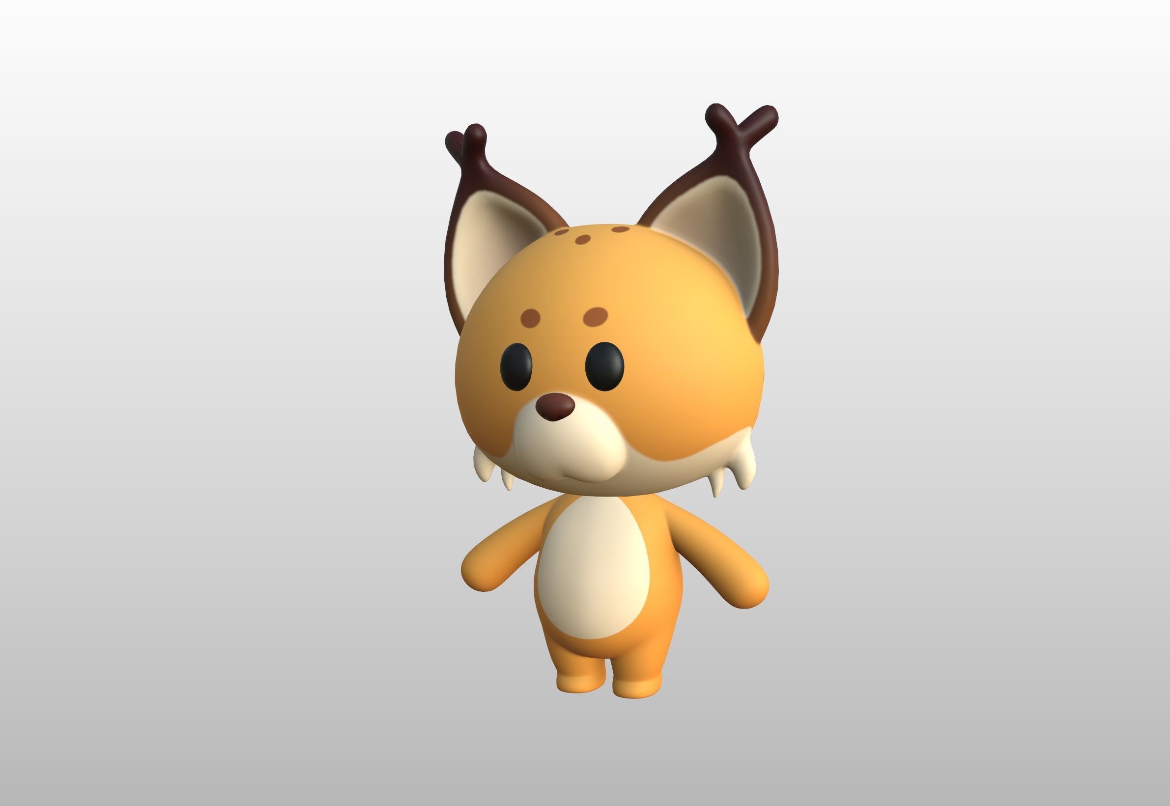 Character332 Rigged Lynx 3D model_10