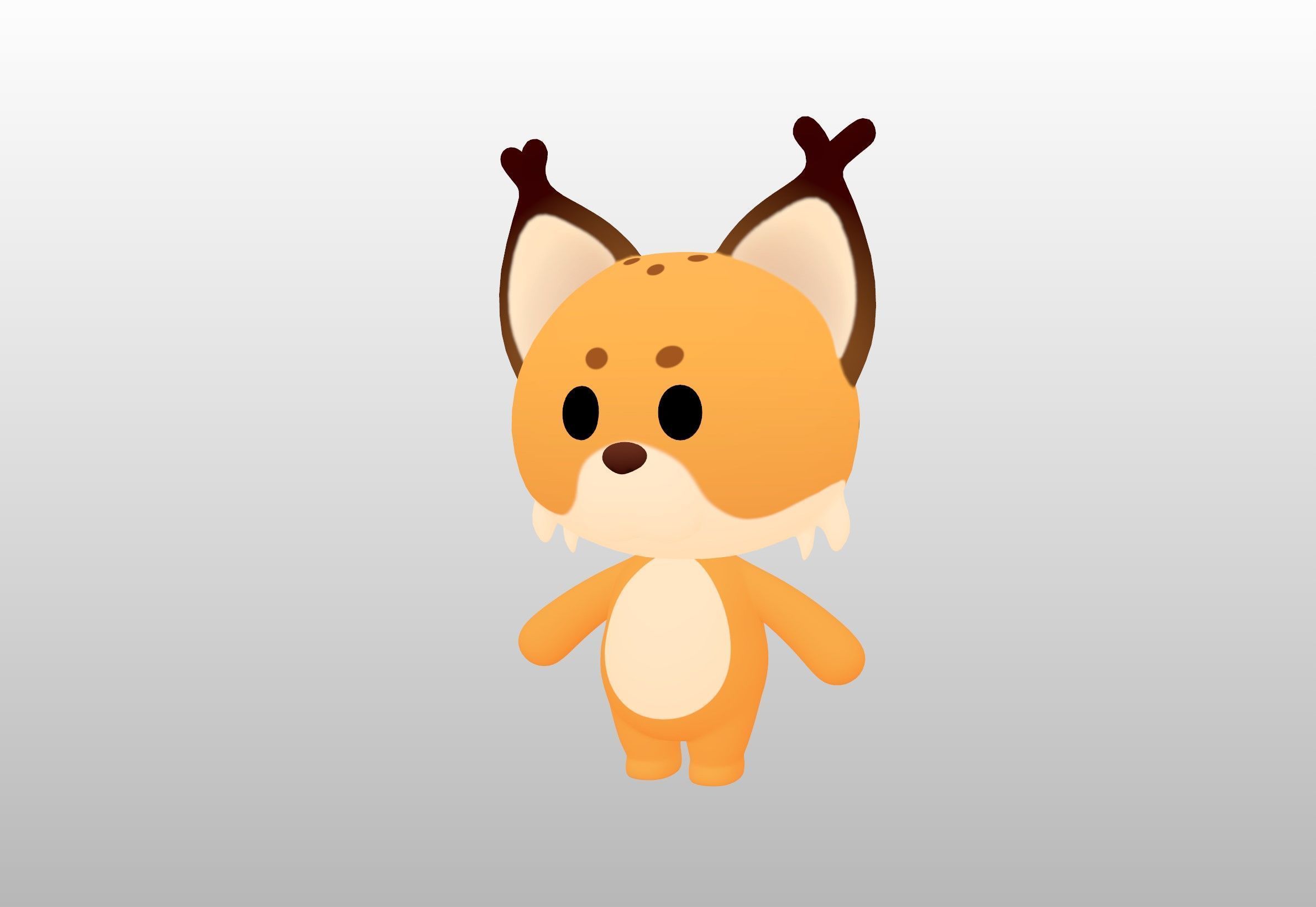 Character332 Rigged Lynx 3D model_11