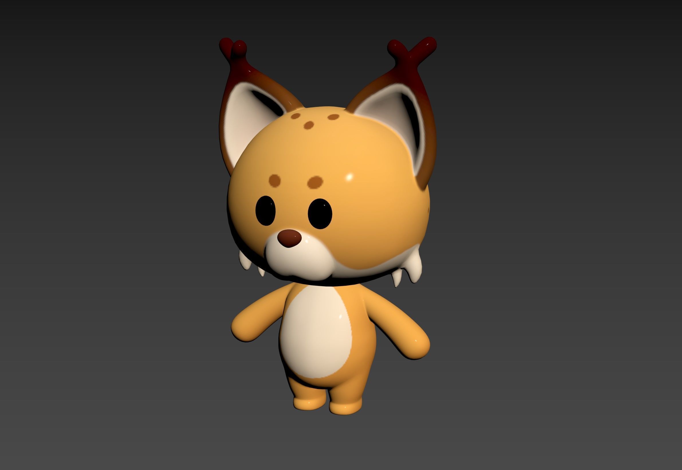 Character332 Rigged Lynx 3D model_13