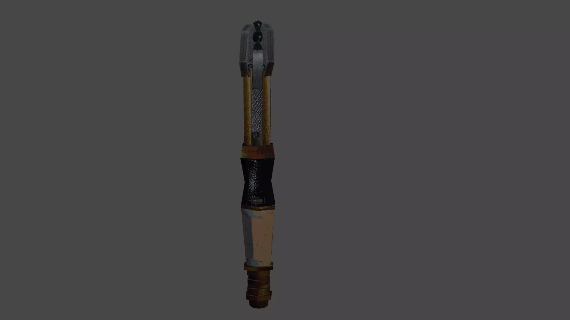 Low Poly 11th Doctor Sonic screwdriver  Low-poly 3D model_0