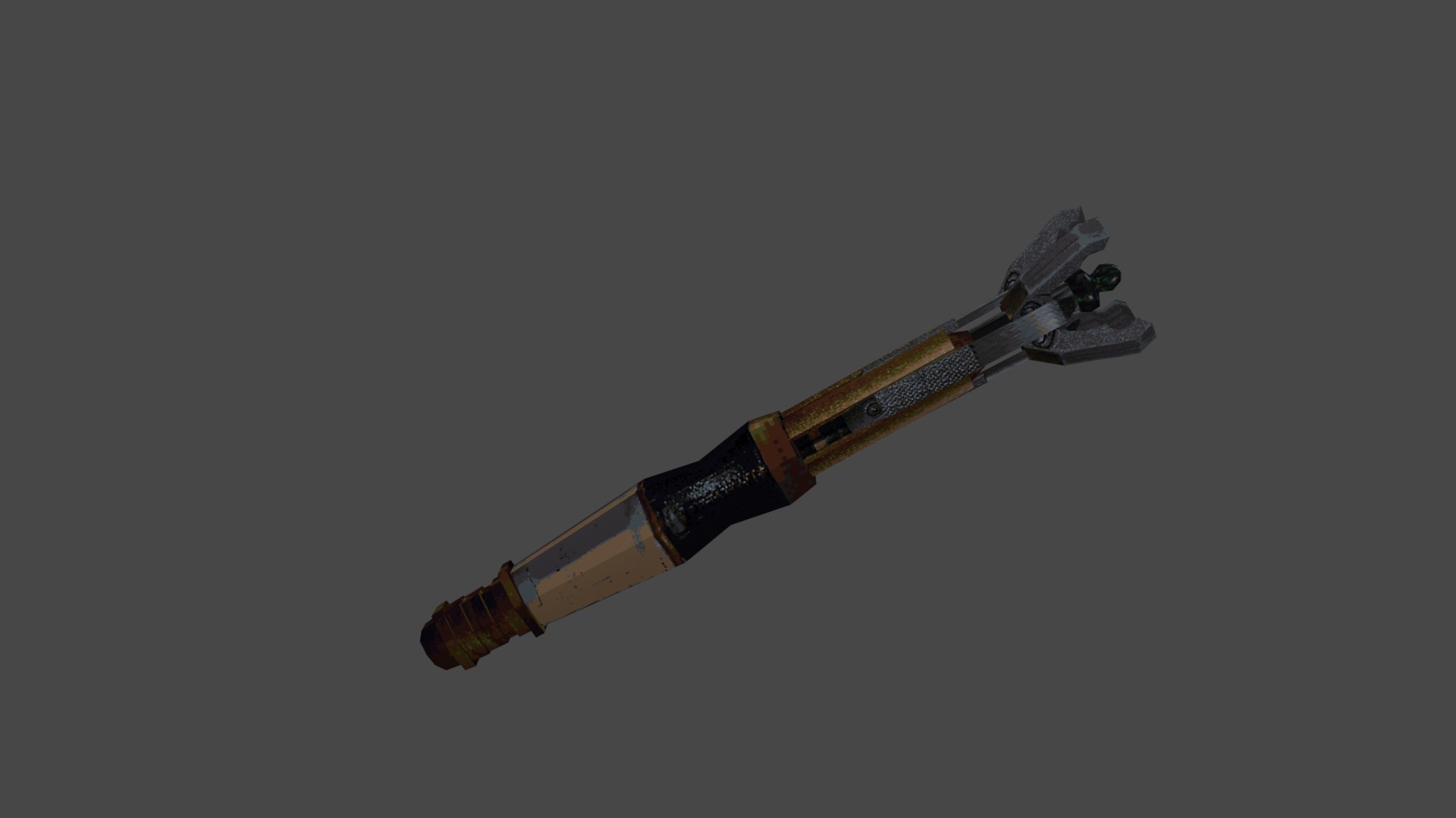 Low Poly 11th Doctor Sonic screwdriver  Low-poly 3D model_3