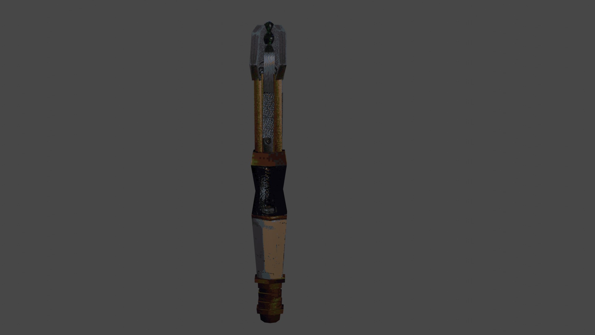Low Poly 11th Doctor Sonic screwdriver  Low-poly 3D model_2