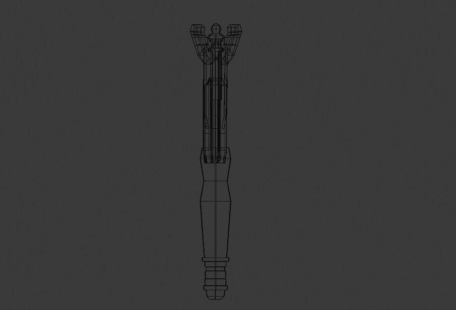 Low Poly 11th Doctor Sonic screwdriver  Low-poly 3D model_5