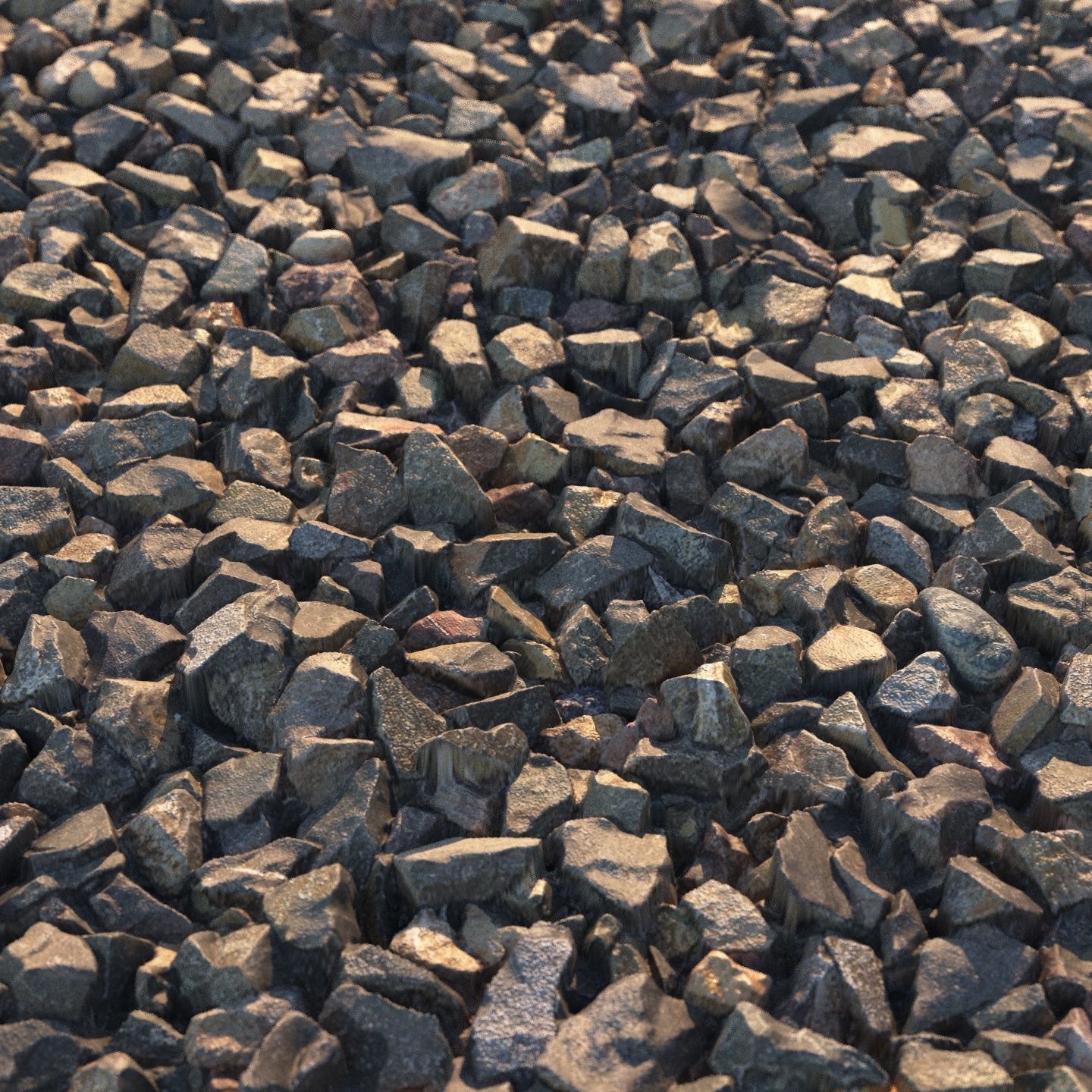 Gravel material 03 3D model_5